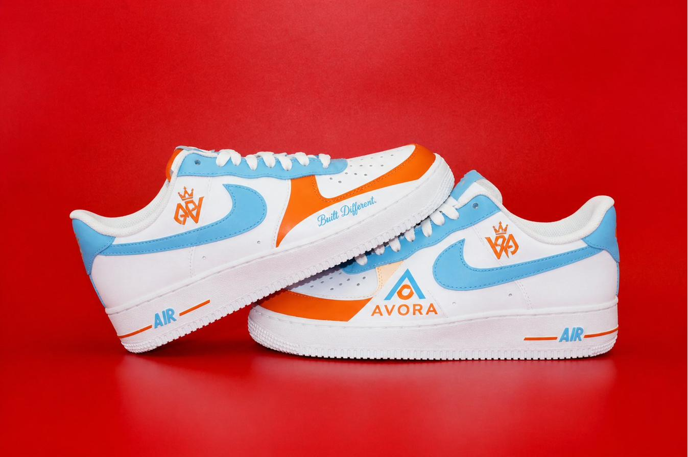 AVORA — Built Different — custom hand-painted sneaker by StyleReels
