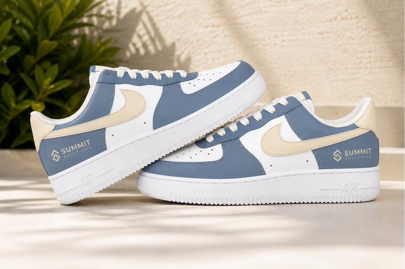 SUMMIT SOLUTIONS — custom hand-painted sneaker by StyleReels
