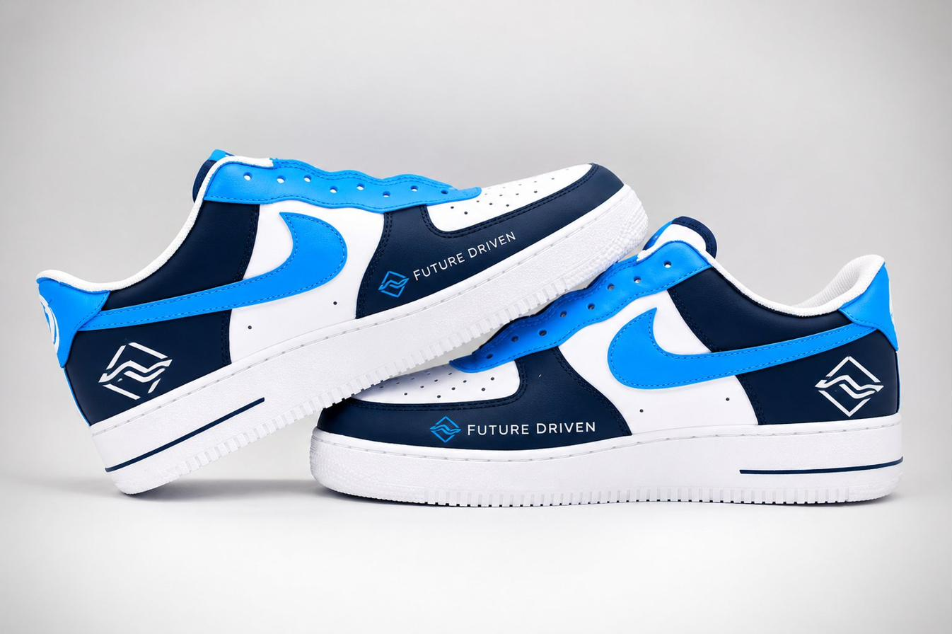 FUTURE DRIVEN — custom hand-painted sneaker by StyleReels