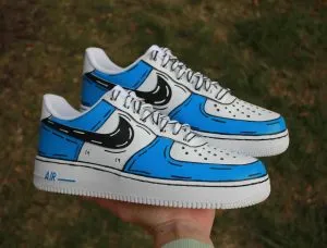 Custom 30th birthday shoes — warm coffee cream AF1 milestone birthday gift