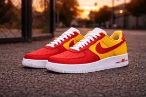 Custom school shoes team colors — patriotic school spirit custom AF1 school order