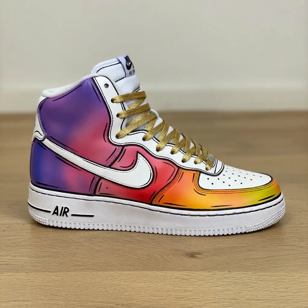 Custom Air Force 1 simpsonsbartgraffitihand-painted