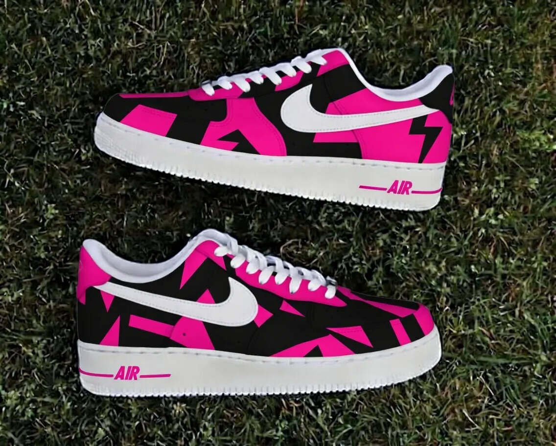 Custom Air Force 1 royalblueblackdriphand-painted