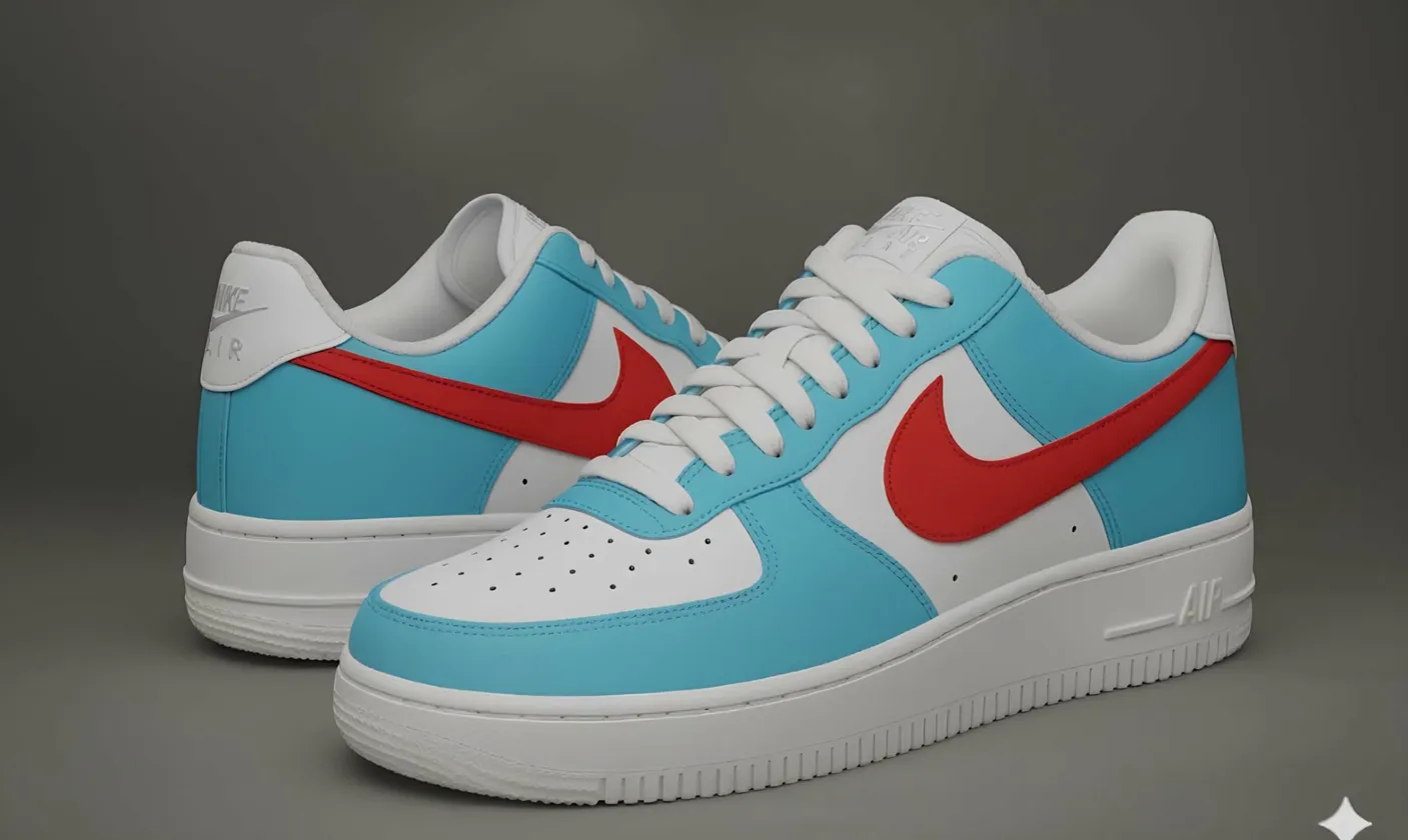 Custom Air Force 1 graysilvertwotonecolorblockhand-painted