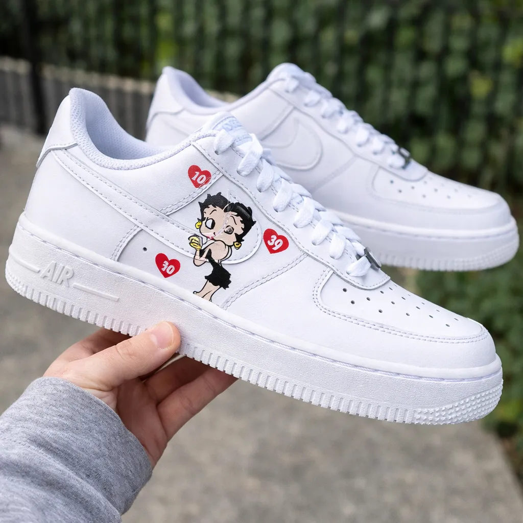Custom Air Force 1 navyredcolorblockhand-painted