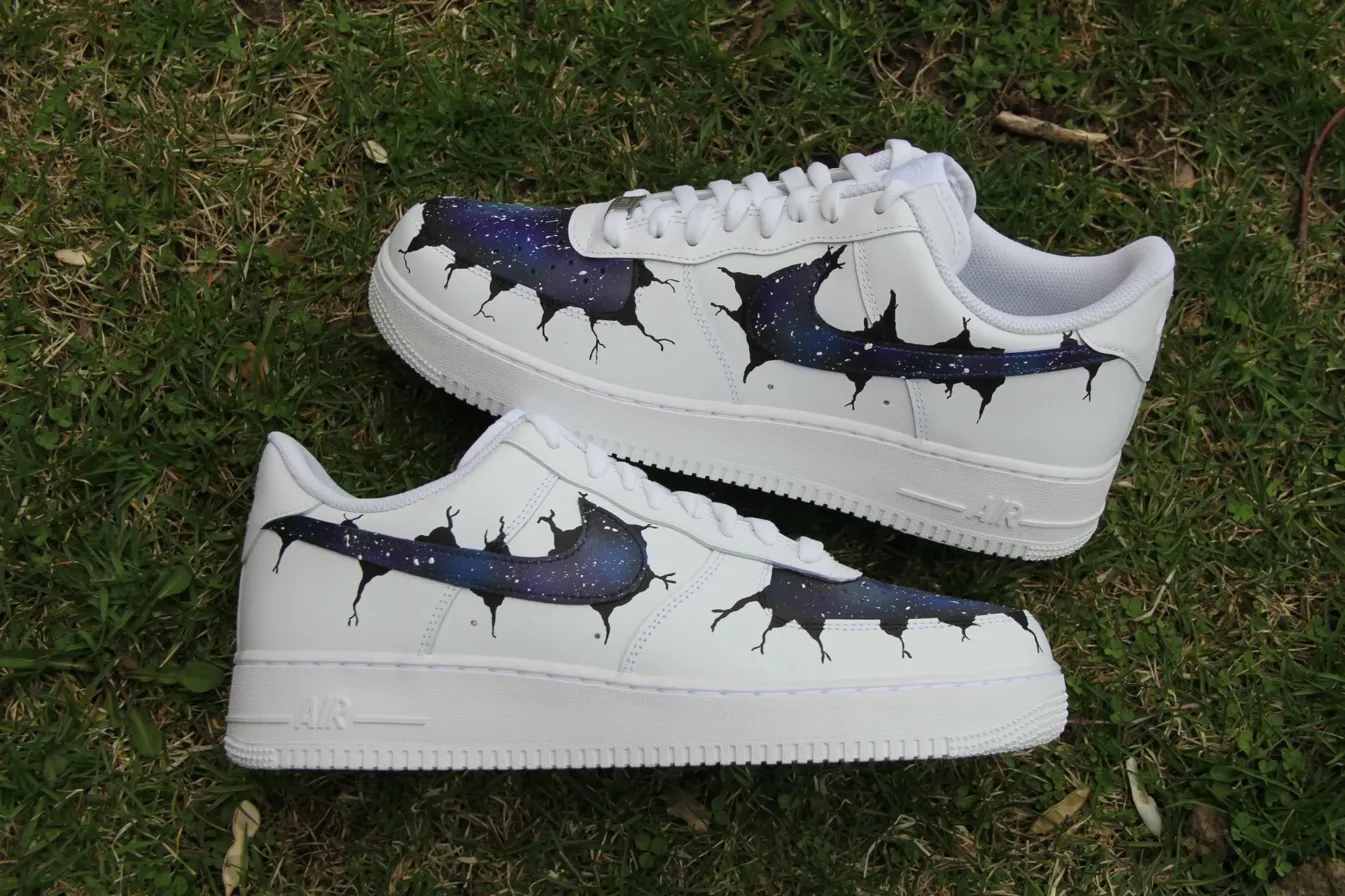 Custom Air Force 1 pasteldripcolorblockhand-painted