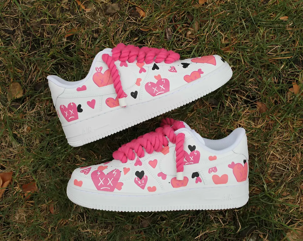 Custom Air Force 1 multicolorgraffitiswirlhand-painted