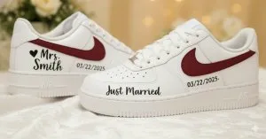Custom Air Force 1 pinkheartsloveprinthand-painted