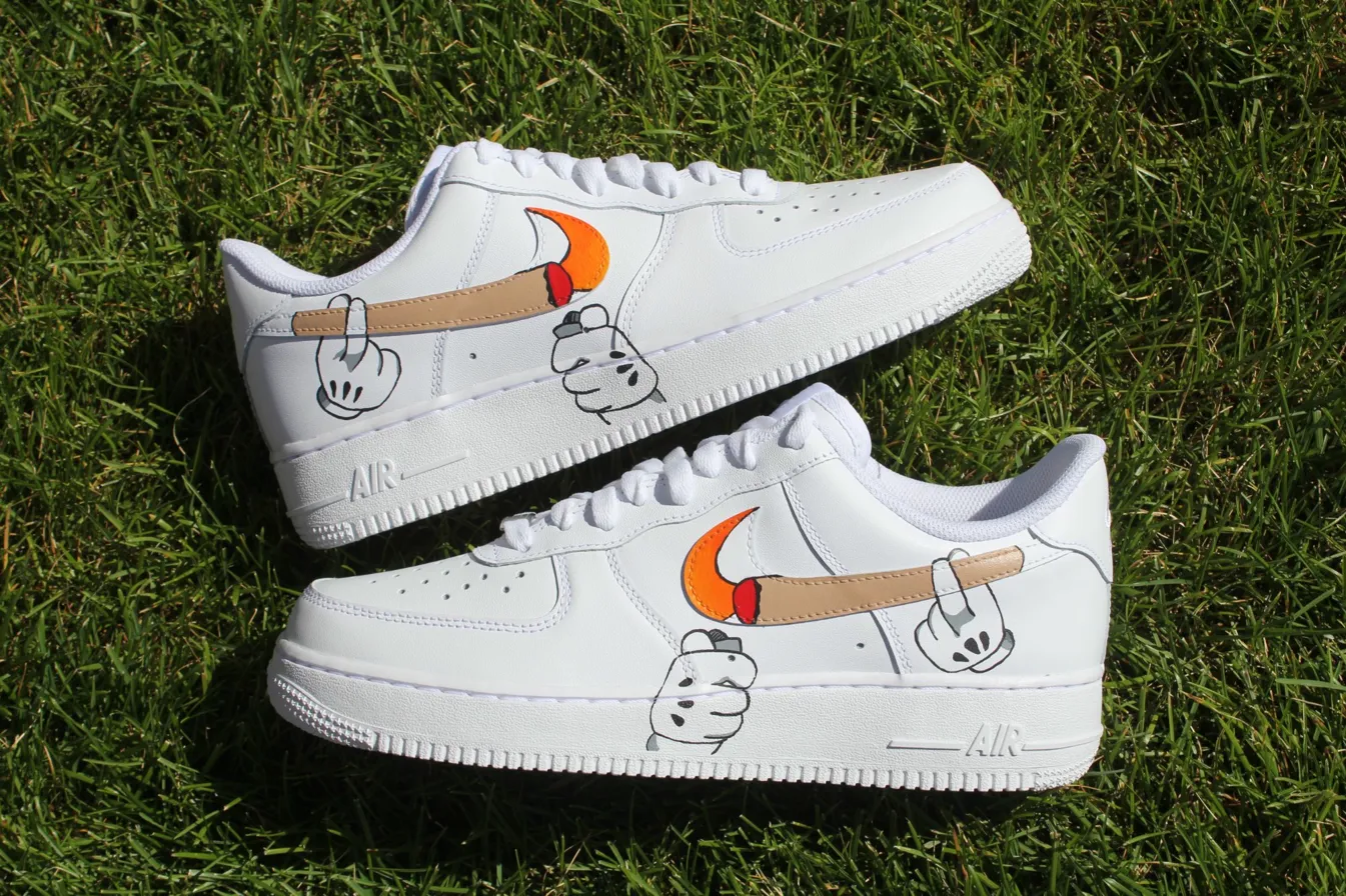 Custom Air Force 1 multicolorconfettiswooshhand-painted