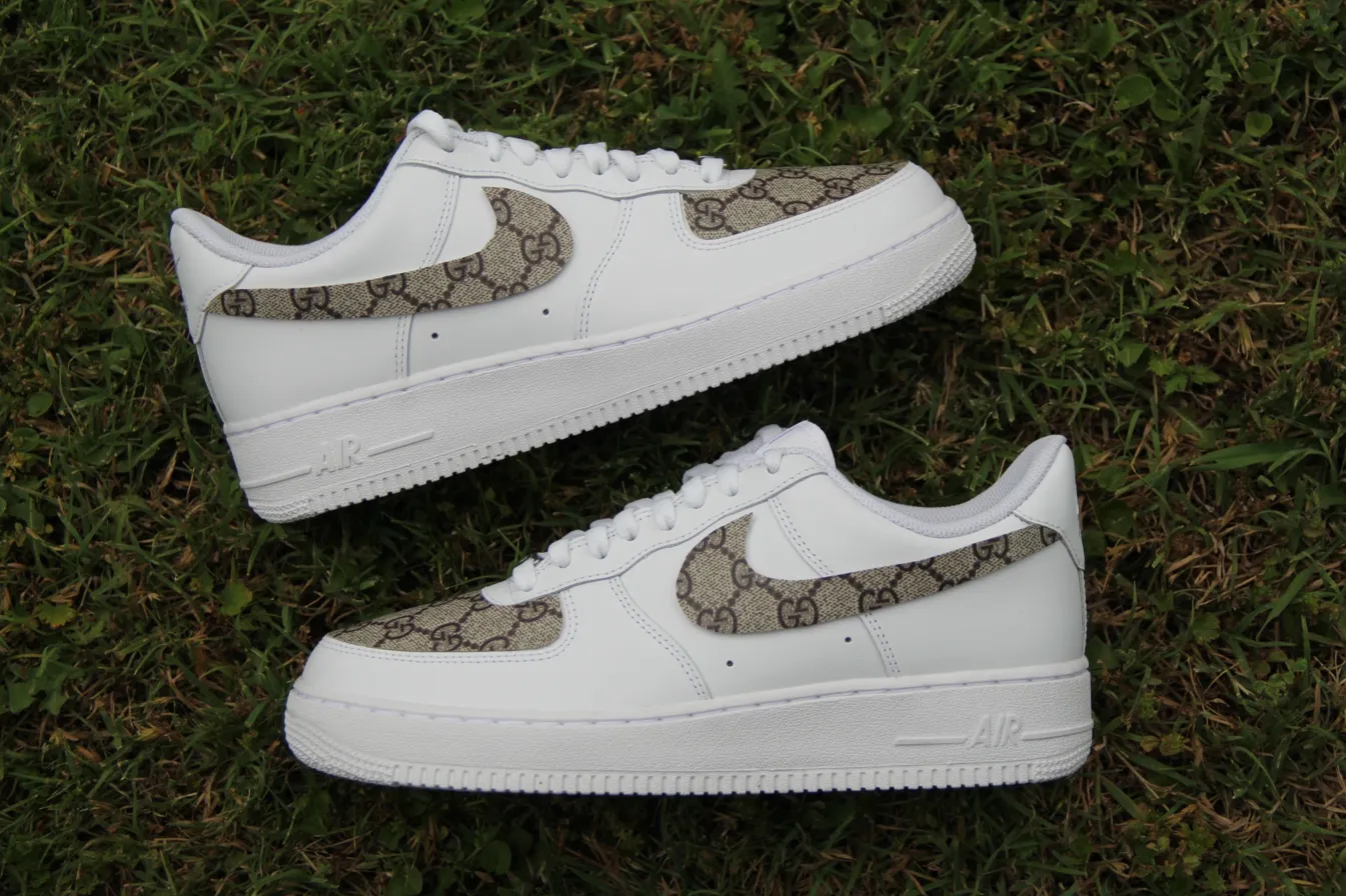 Custom Air Force 1 redyellowsunsetcolorblockhand-painted