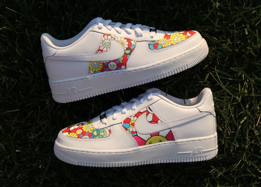 Custom Air Force 1 redblackdriphand-painted