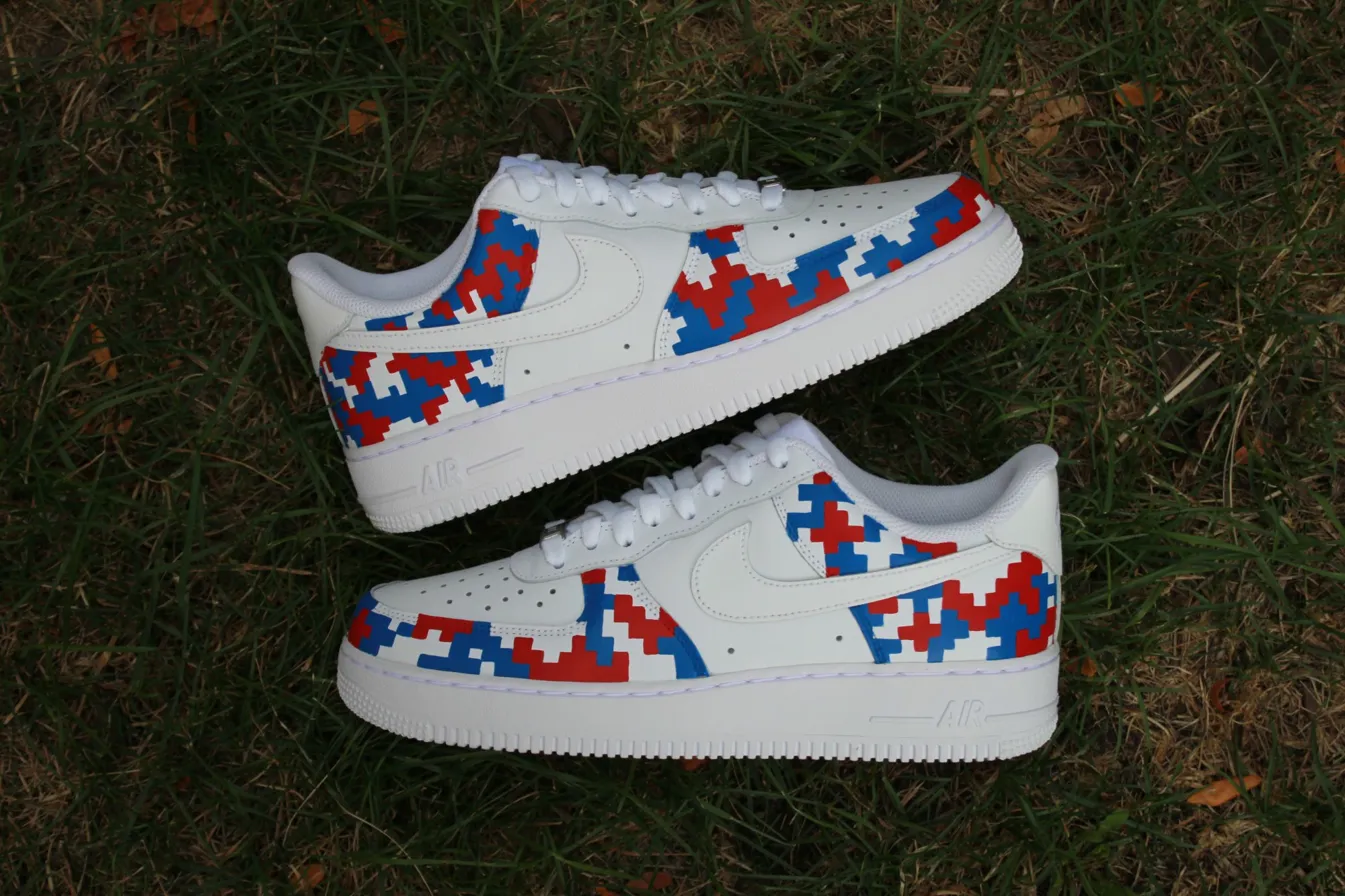 Custom Air Force 1 pastelmulticolorblockhand-painted