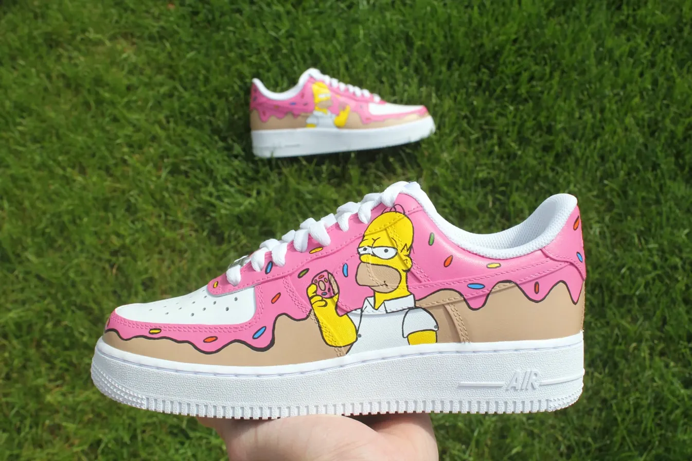 Custom Air Force 1 electricbluelightninghand-painted