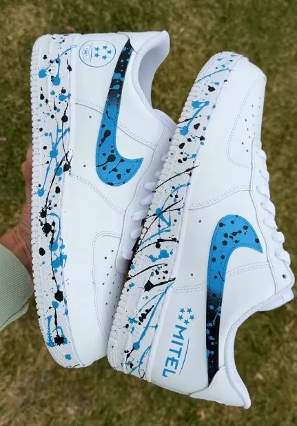 Custom Air Force 1 multicolorabstractshapeshand-painted