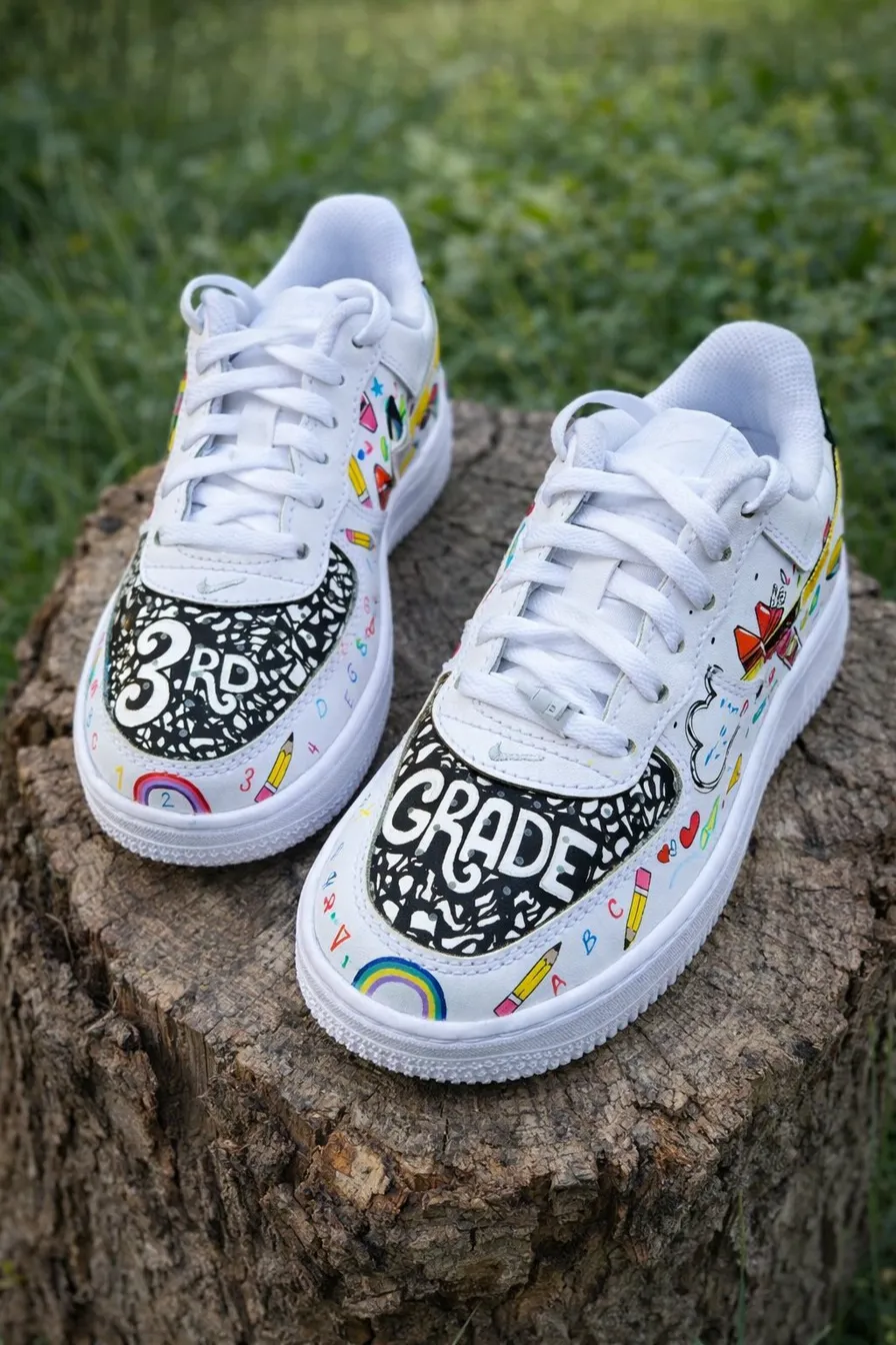 Custom Air Force 1 pinkblueyellowdripcolorblockhand-painted