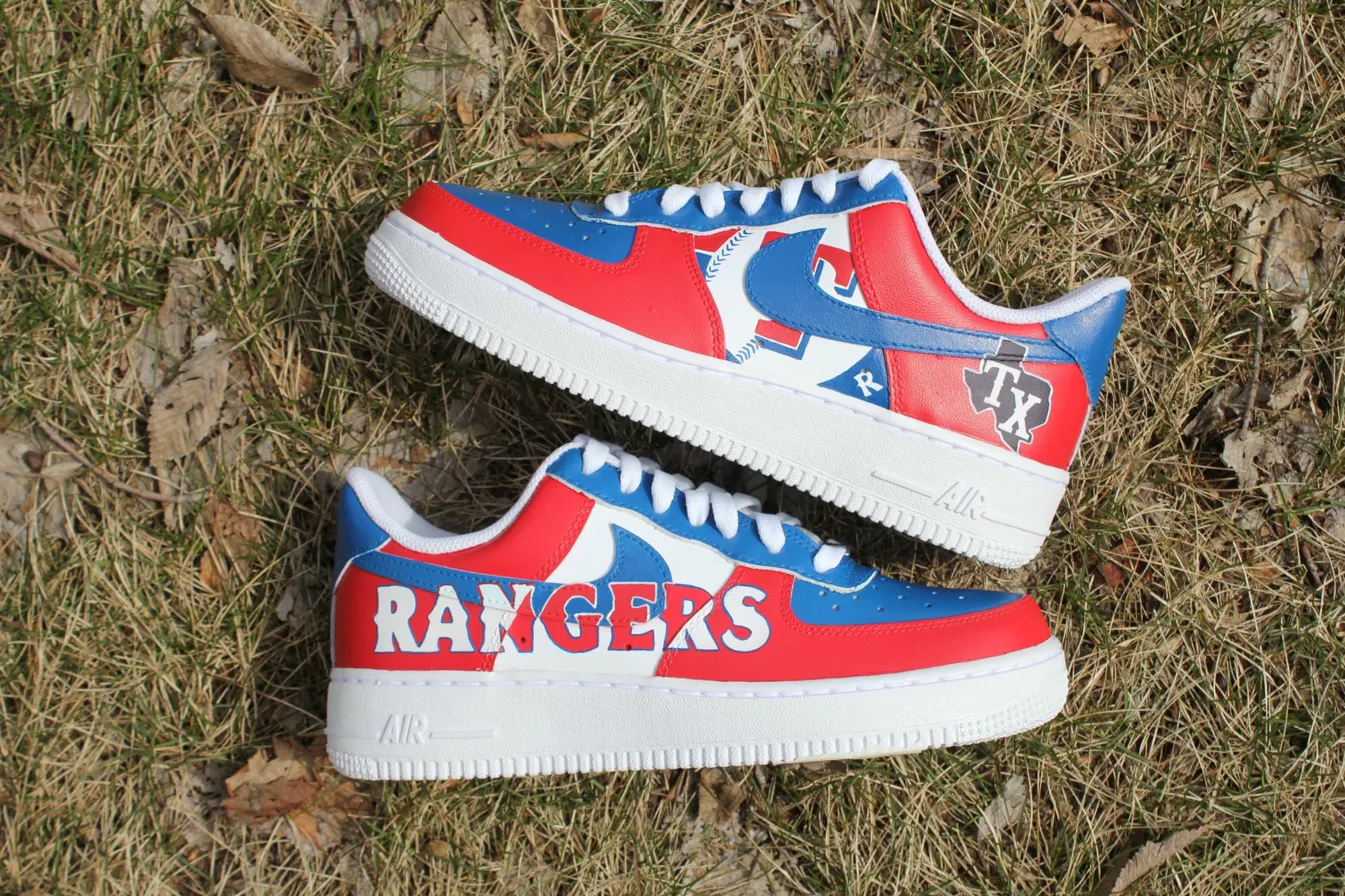 MC Badge Gold — custom hand-painted sneaker