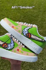 GG Monogram — custom hand-painted sneaker