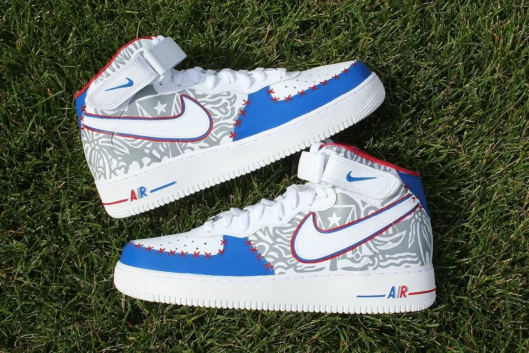 Custom Air Force 1 rainbowgradientpanelshand-painted
