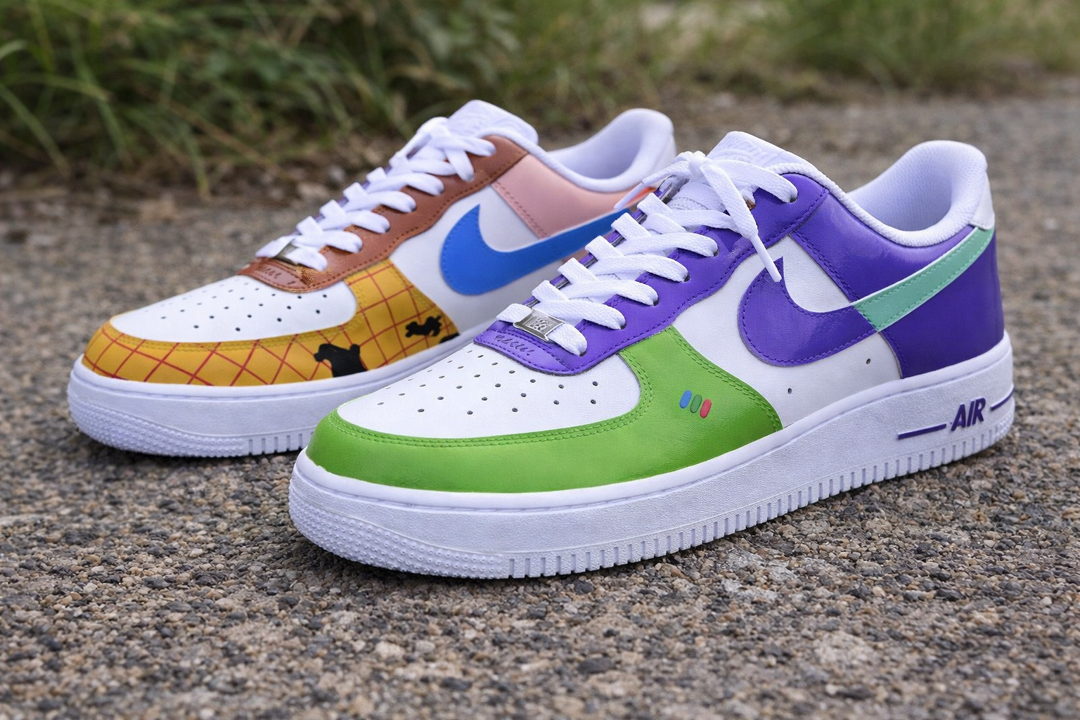 Custom Air Force 1 multicolorgraffitiswirlhand-painted