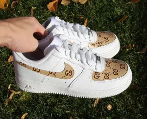 Custom Air Force 1 navyredcolorblockhand-painted