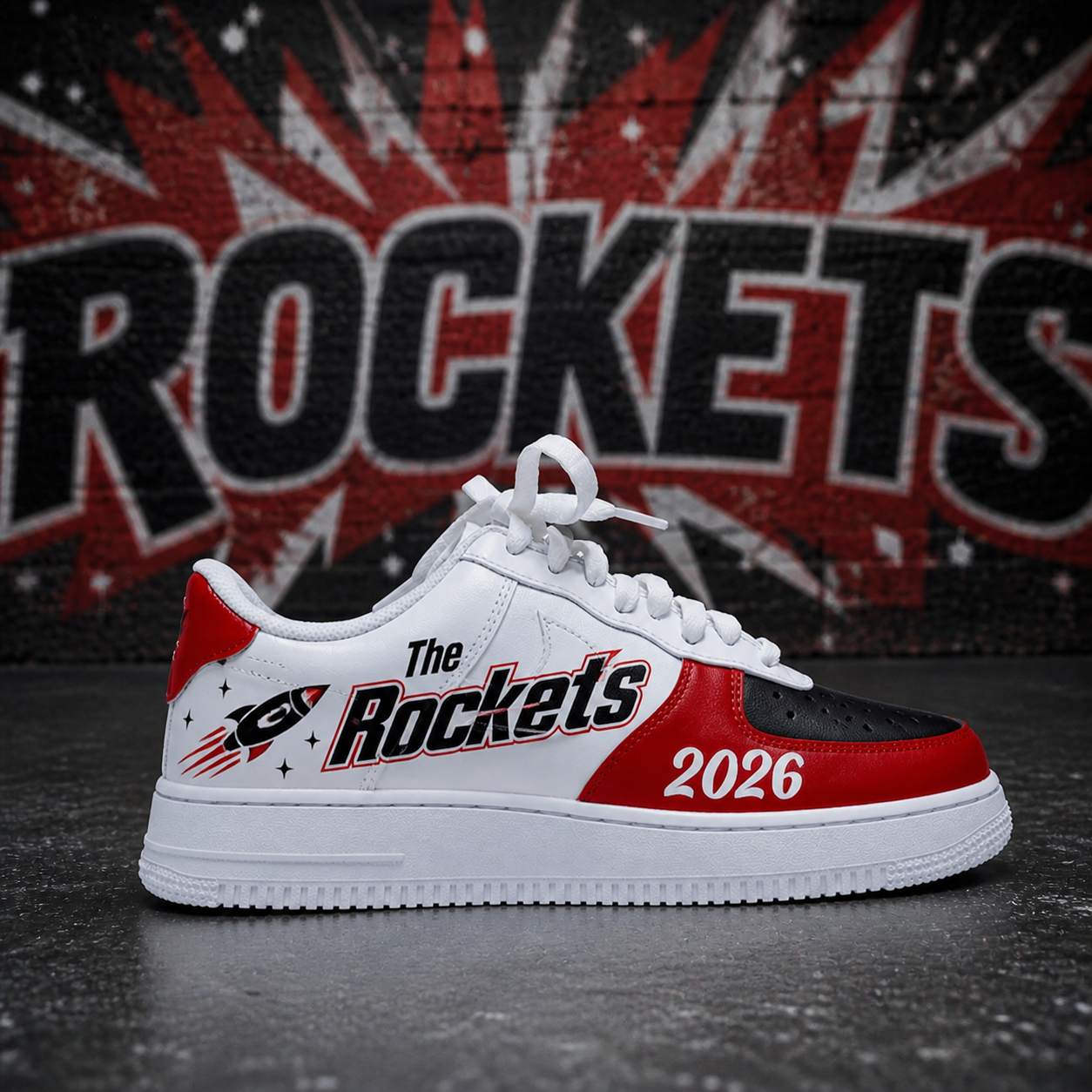Custom Air Force 1 redblackclassiccolorblockhand-painted
