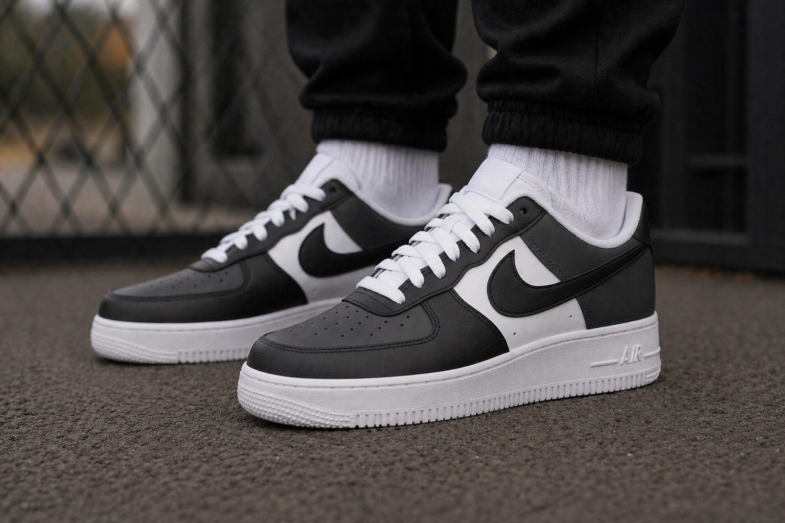 Custom Air Force 1 royalblackcolorblockhand-painted
