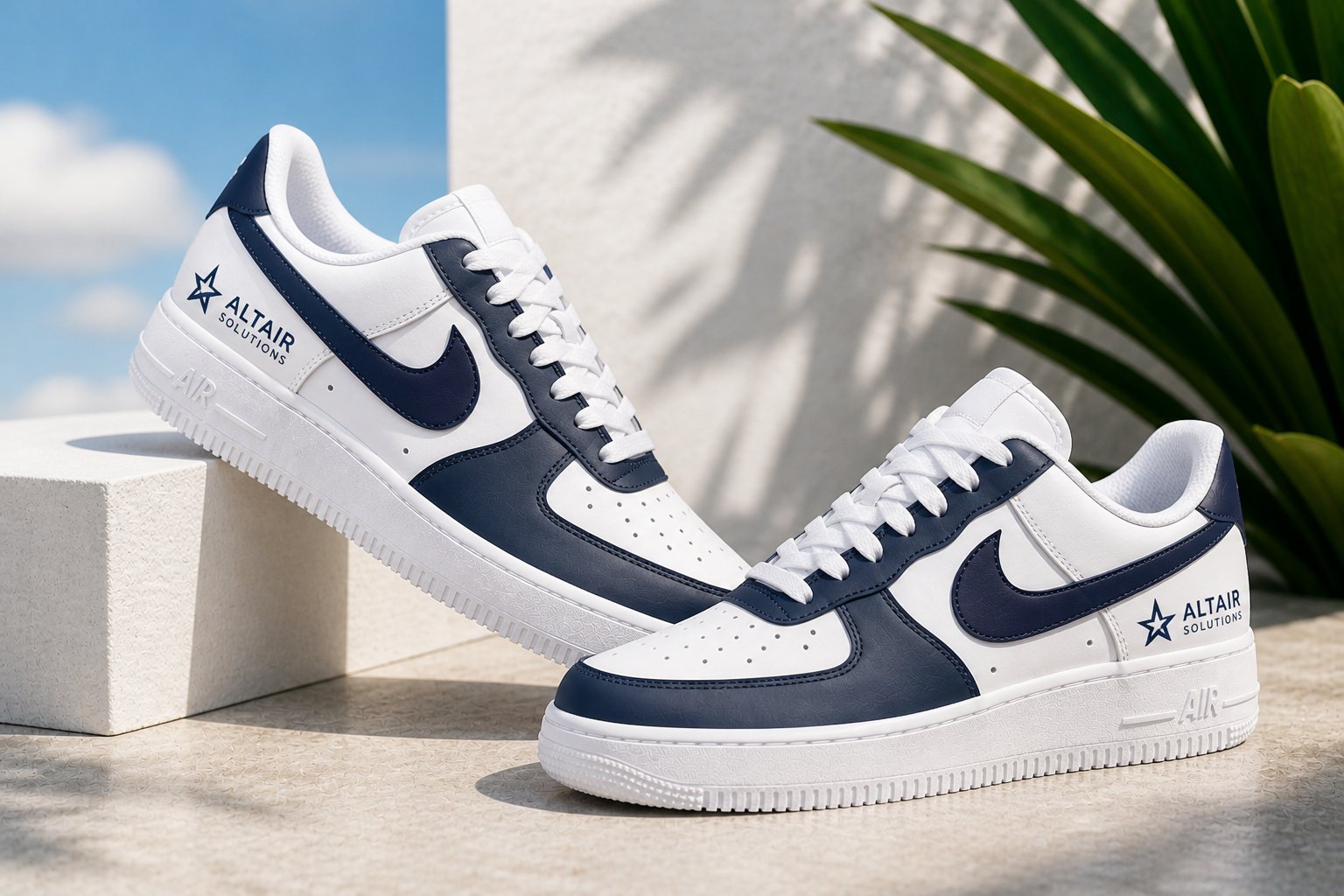 Custom Air Force 1 triplewhiteminimalhand-painted
