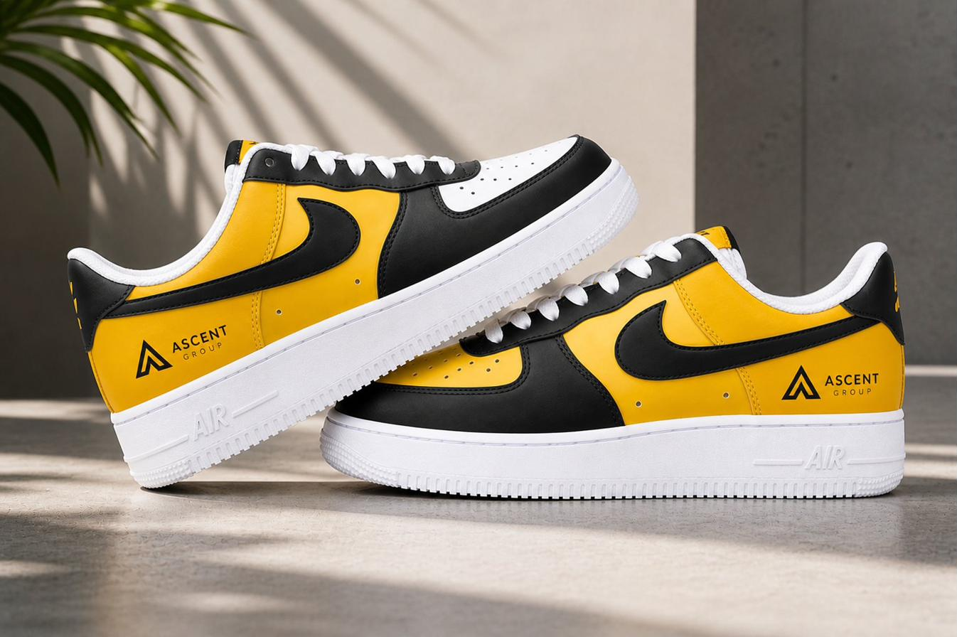Custom Air Force 1 beigemonogramluxuryhand-painted