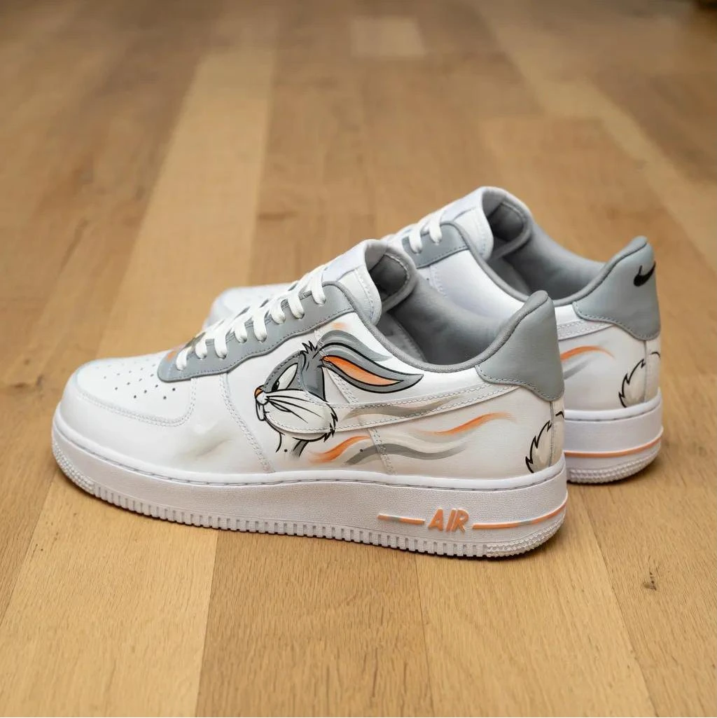 Custom Air Force 1 pastelgeometriccolorblockhand-painted sneaker hand-painted sneaker