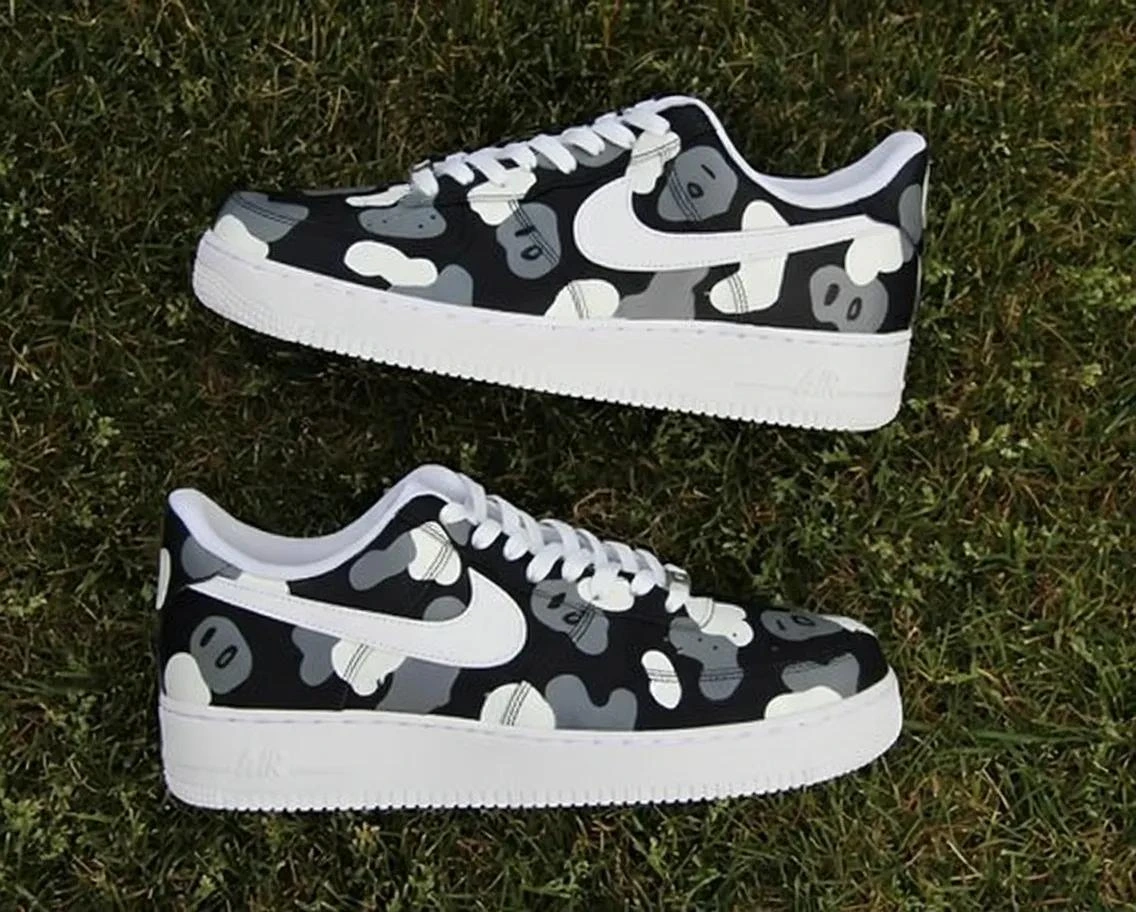 Black & Blue Art — custom hand-painted sneaker by StyleReels
