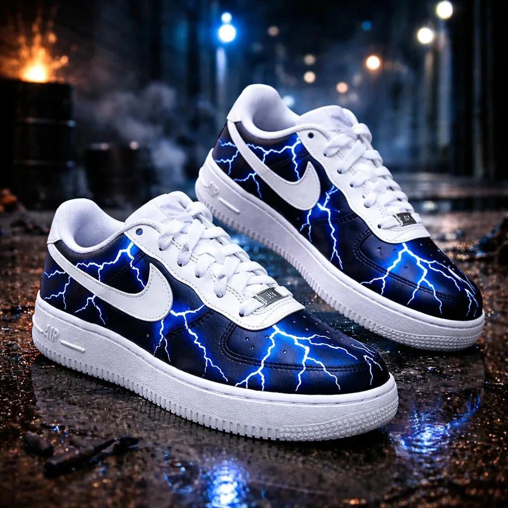 Black & Gold Art — custom hand-painted sneaker by StyleReels