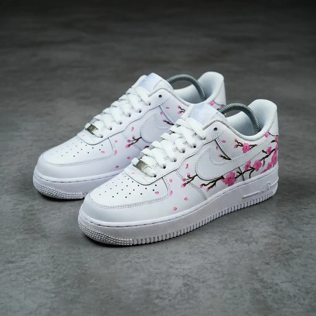 Cherry Blossom Sakura — custom hand-painted sneaker by StyleReels