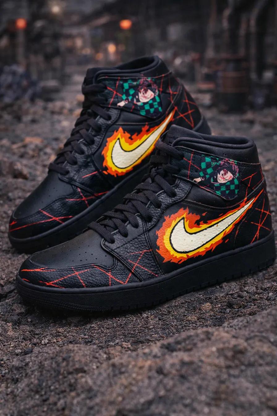 All-Black Two-Tone — custom hand-painted sneaker by StyleReels