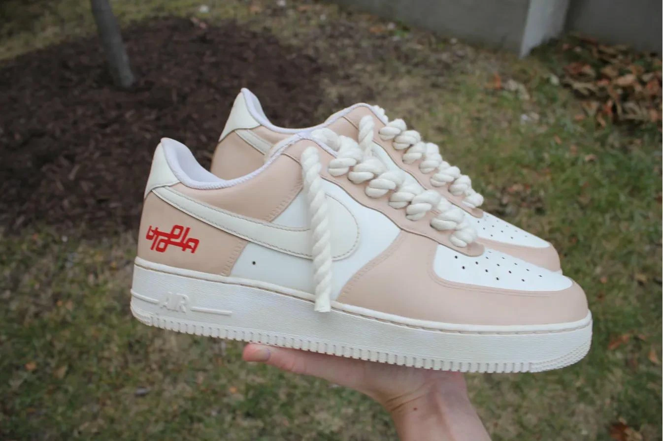 Blush Nude Minimalist — custom hand-painted sneaker by StyleReels