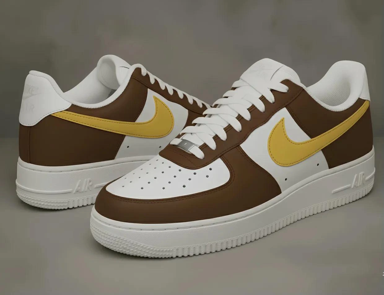 Brown & Gold — custom hand-painted sneaker by StyleReels