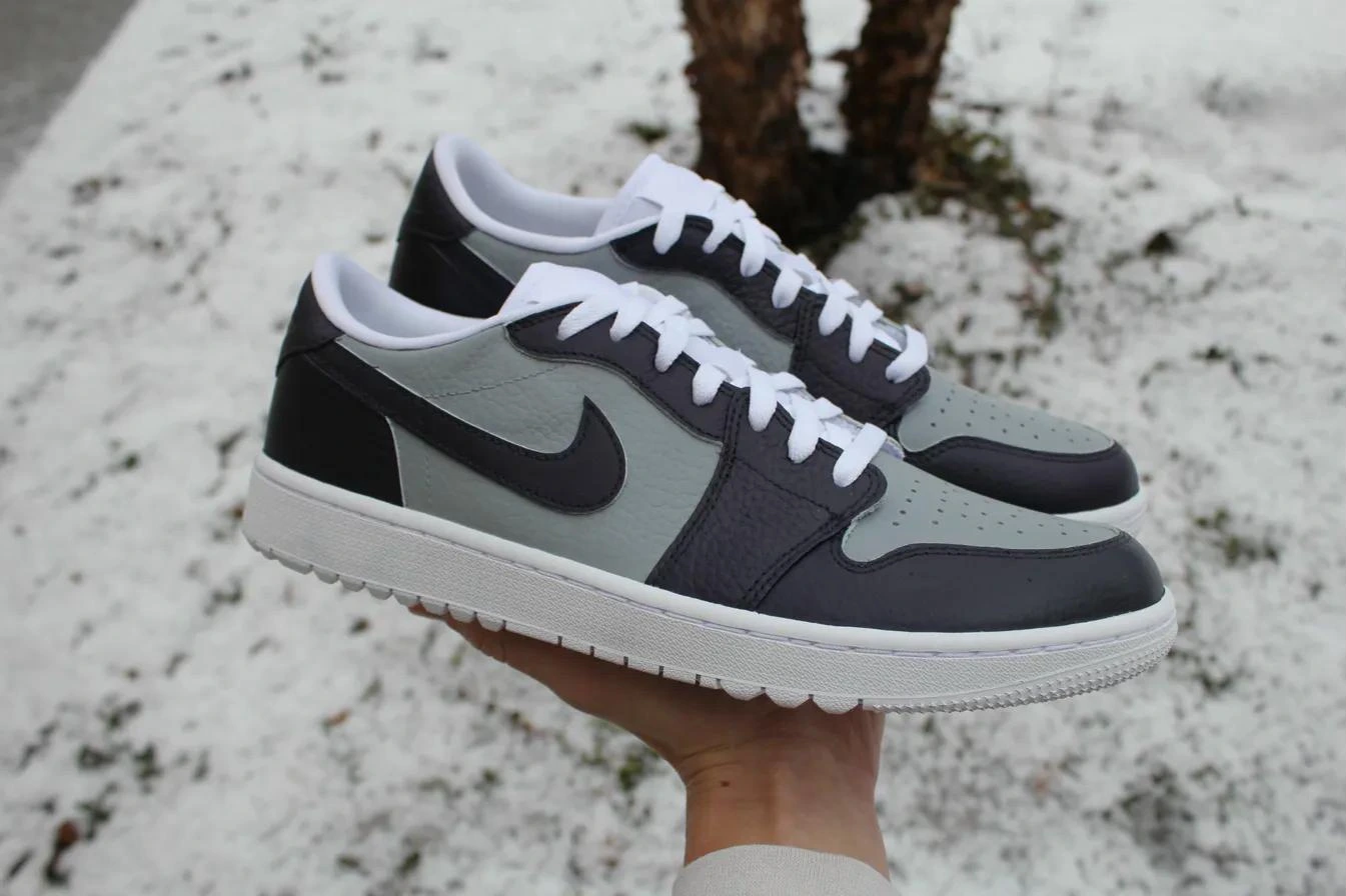 Charcoal & Grey — custom hand-painted sneaker by StyleReels