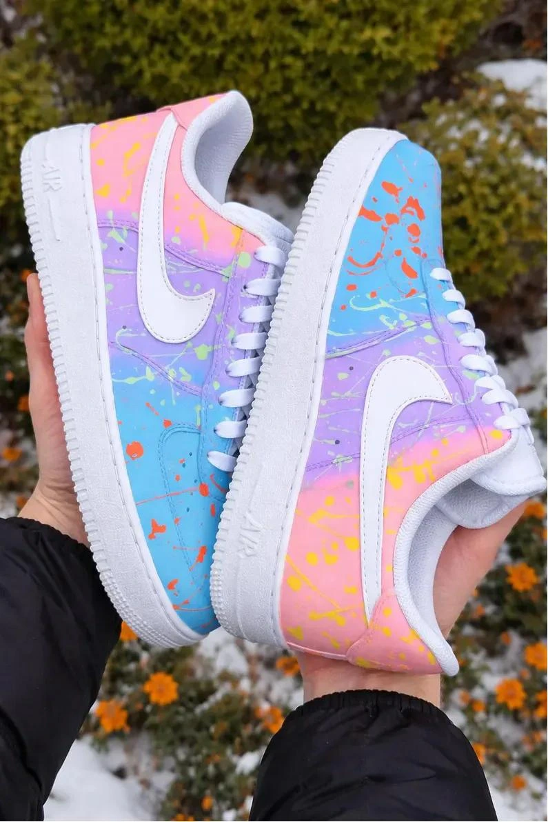 Lavender Pastel Confetti — custom hand-painted sneaker by StyleReels