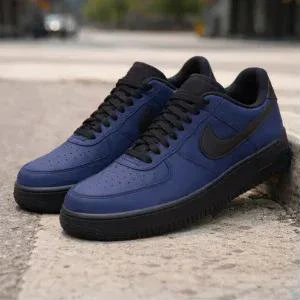 Midnight Navy Monochrome — custom hand-painted sneaker by StyleReels