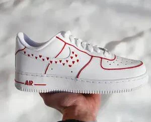 Minimal Red Lineart — custom hand-painted sneaker by StyleReels