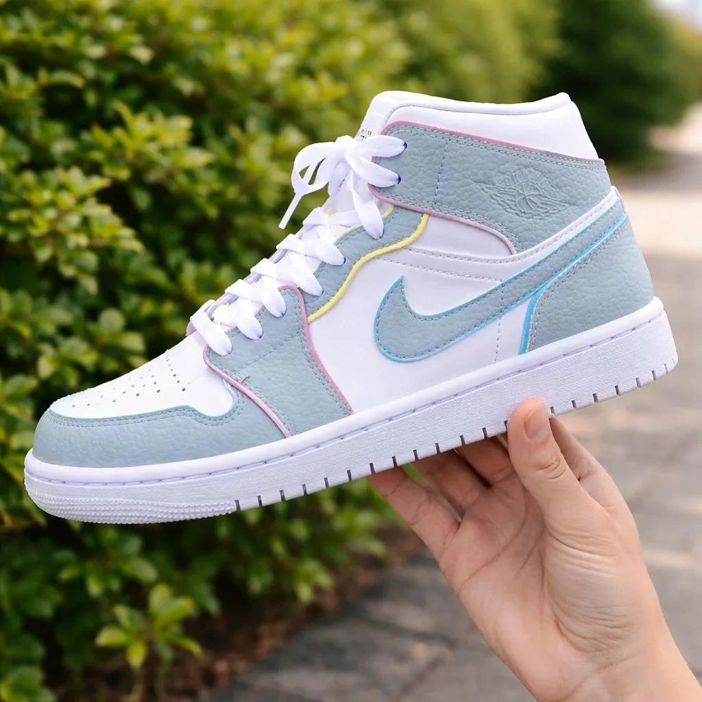 custom air force 1 mintgoldhandpaintedarthand-painted sneaker hand-painted sneaker
