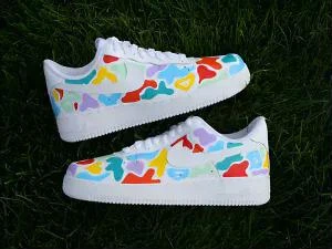 Abstract Shapes — Multicolor — custom hand-painted sneaker by StyleReels