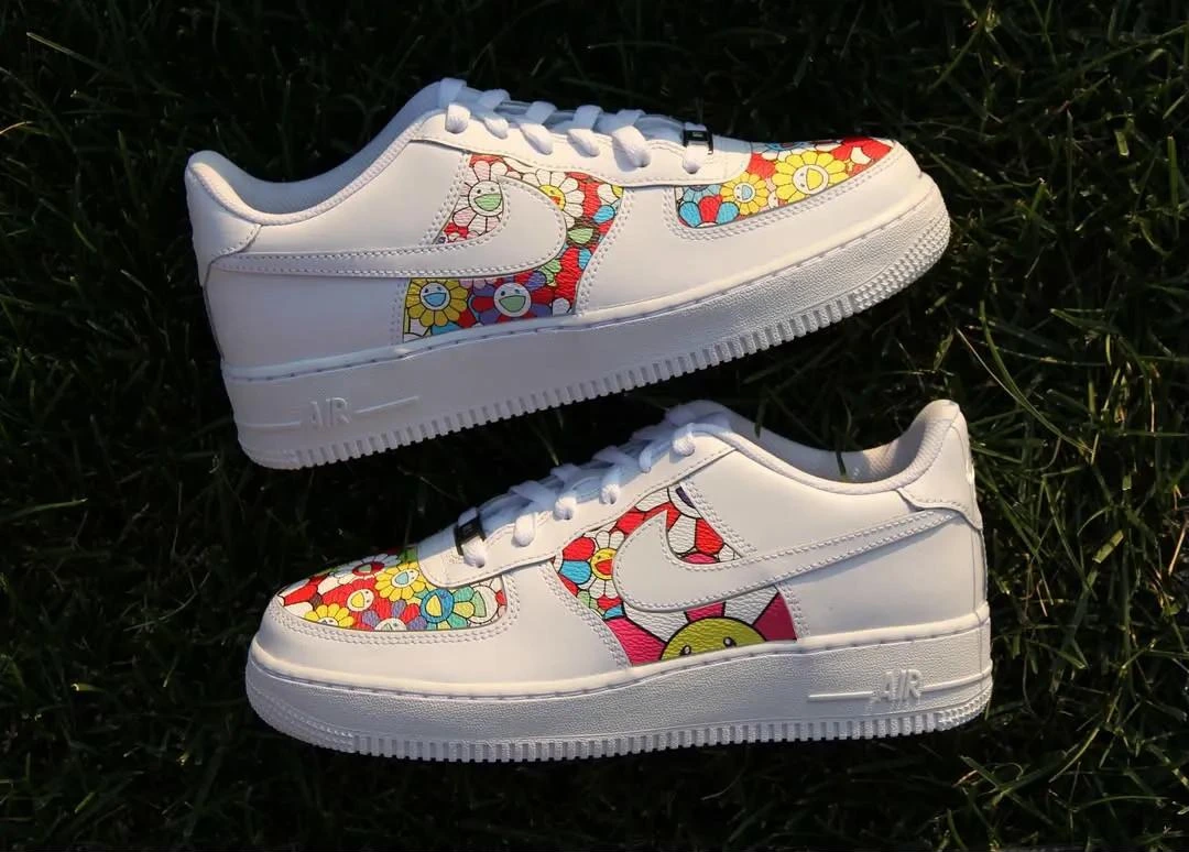 Confetti Swoosh — custom hand-painted sneaker by StyleReels