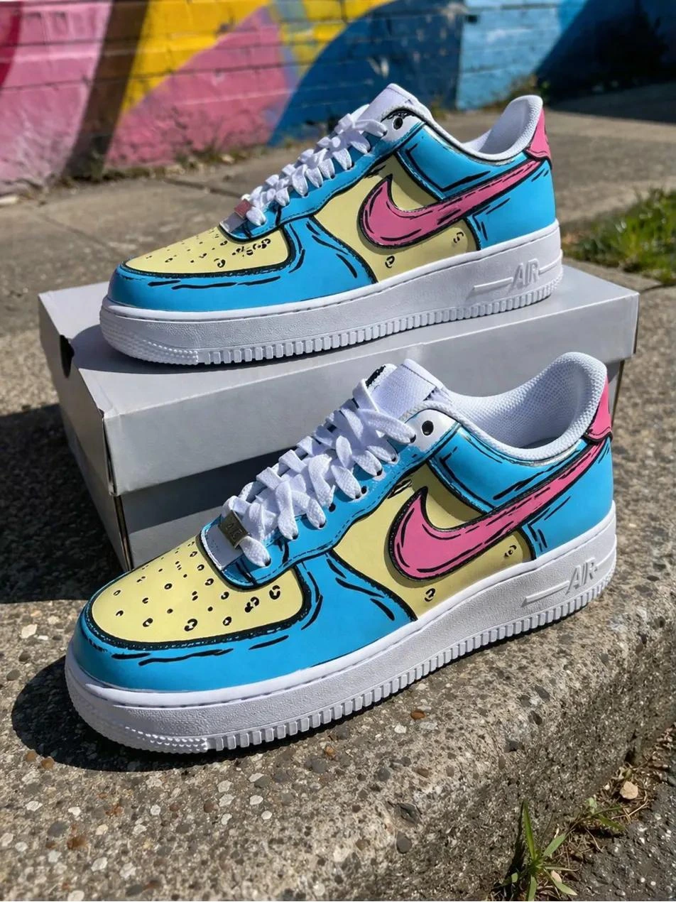 Multicolor Graffiti Swirl — custom hand-painted sneaker by StyleReels