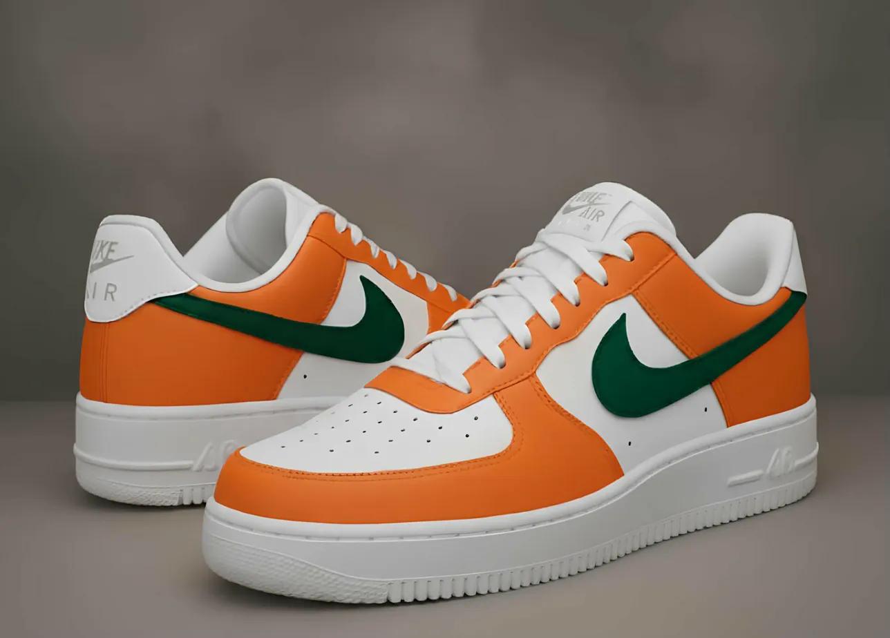 Orange & Green Bold — custom hand-painted sneaker by StyleReels