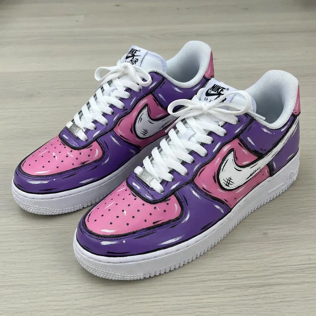 Purple & Grey Two-Tone — custom hand-painted sneaker by StyleReels