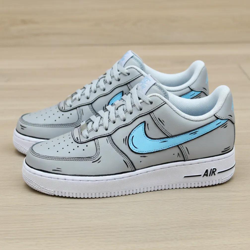 White & Grey Clean — custom hand-painted sneaker by StyleReels