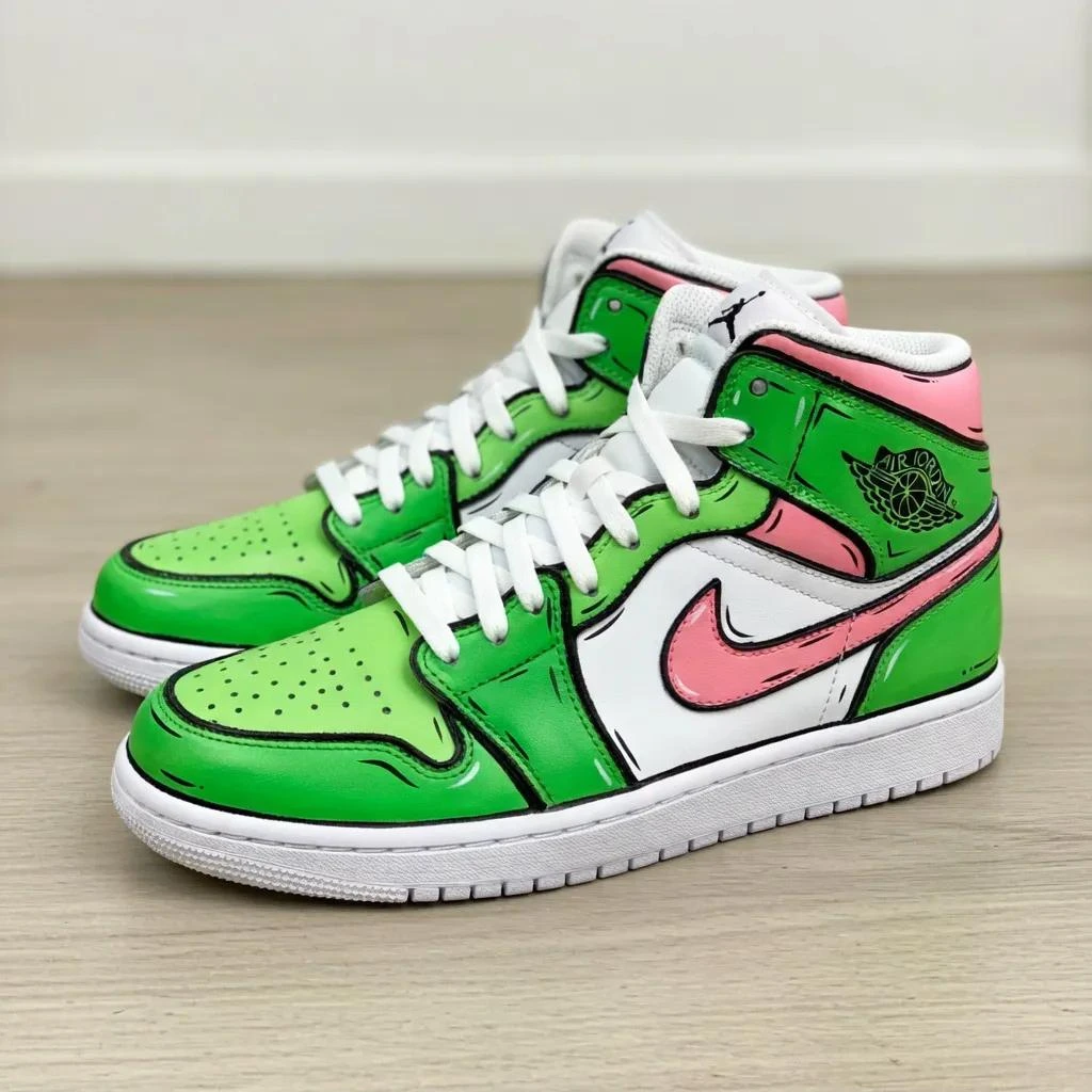 White Silver Pattern — custom hand-painted sneaker by StyleReels