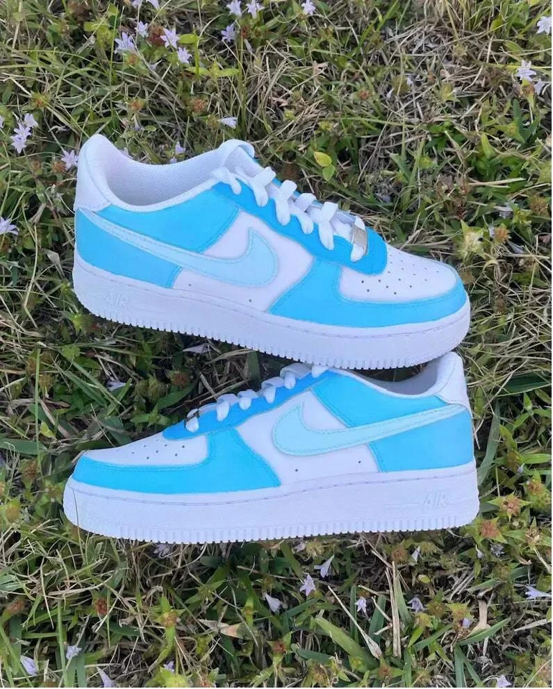 Jordan 1 Low — UNC Blue — custom hand-painted sneaker by StyleReels