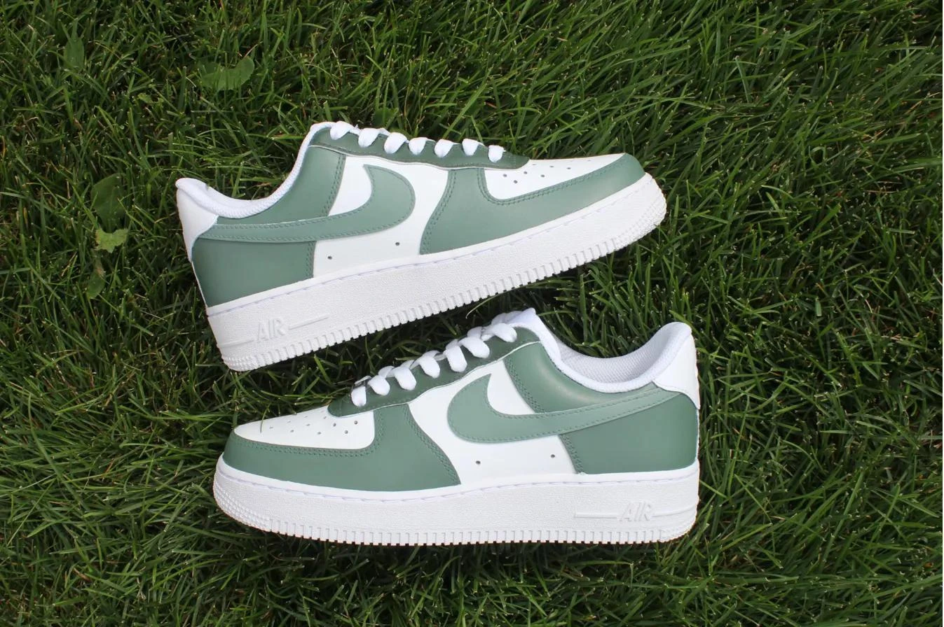 Jordan 1 Low — Sage Green — custom hand-painted sneaker by StyleReels