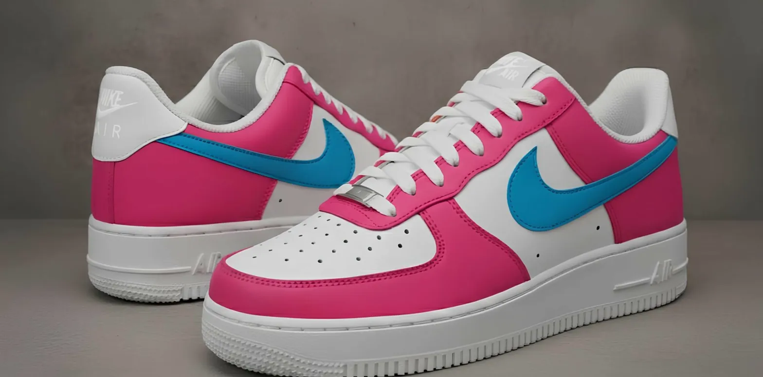 Custom Valentine's Day sneakers couples hearts AF1